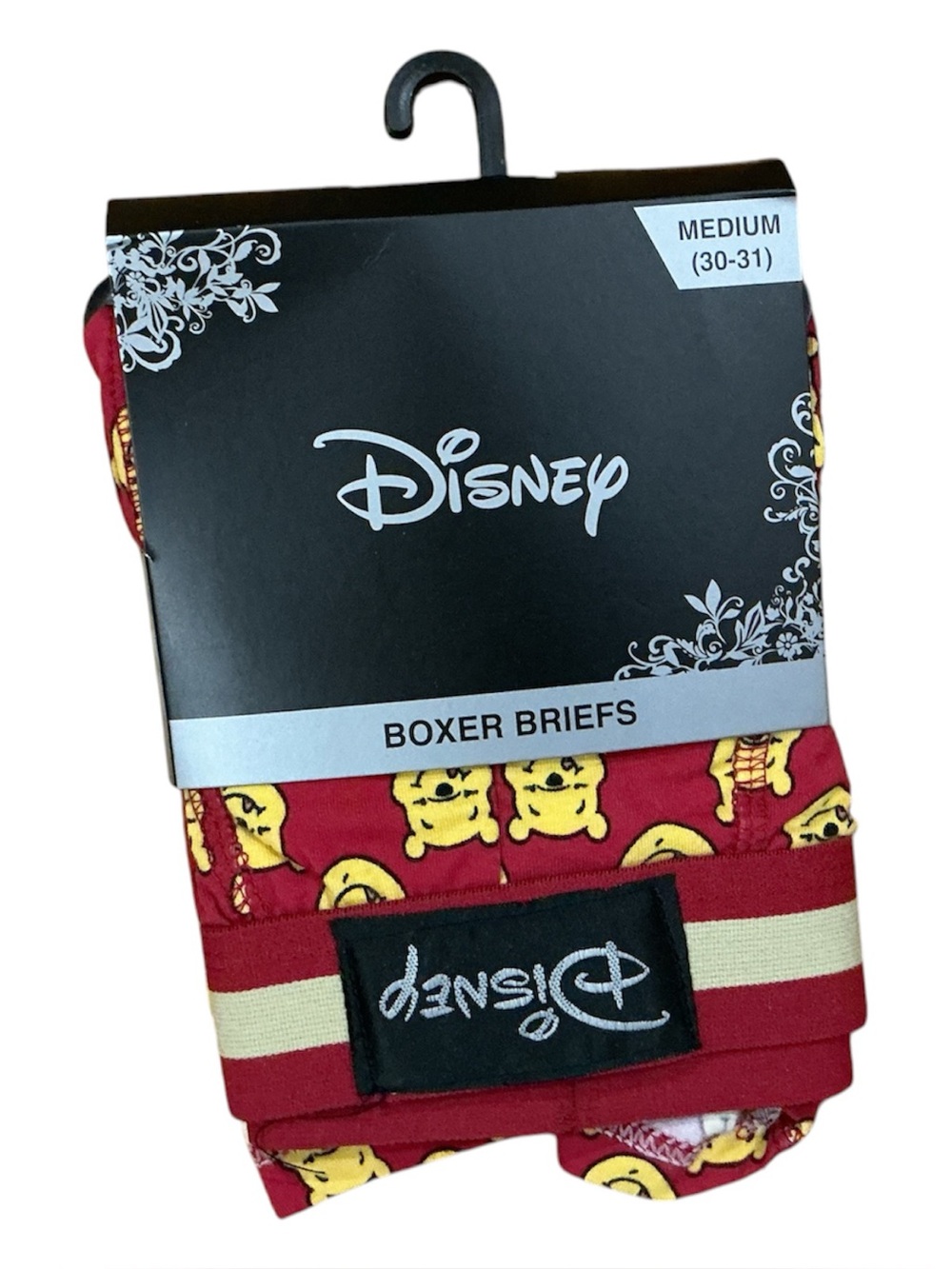Disney Winnie the Pooh face Boxer Briefs m 30-31 red cotton nwt